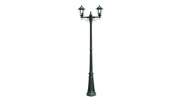 Felinar de gradina Brighton cu 2 brate 215 cm Verde
