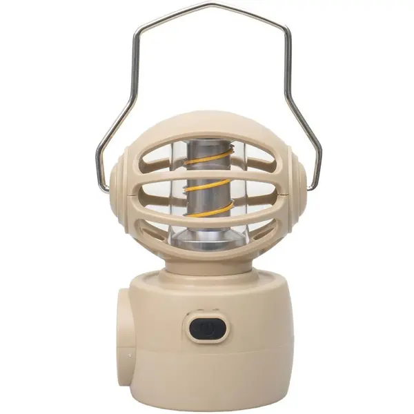 Felinar Model Robotel, Putere 30W, Inaltime 14 cm, USB, 4 Moduri Intensitate Lumina, Crem