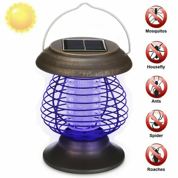 Felinar solar antiinsecte zburatoare, lumina UV