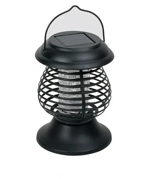 Felinar solar LED 2 in 1 anti insecte, UV si lumina alba, negru, O13.5x16 cm