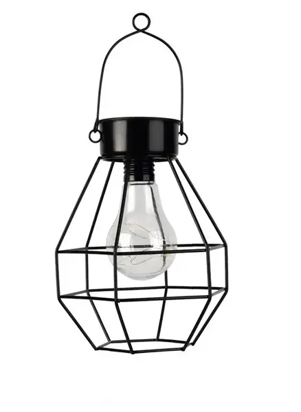 Felinar solar suspendabil cu model geometric si LED, 13x13x15 cm