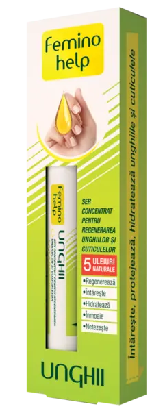 Feminohelp Ser concentrat pentru regenerarea unghiilor si cuticulelor 2 ml
