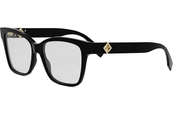 FENDI Diamonds Black Square Eyeglasses