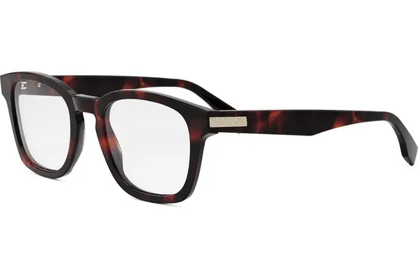FENDI Essential Havana Square Eyeglasses