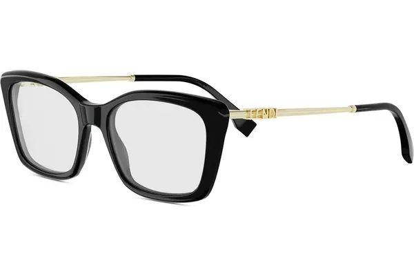 FENDI Fendigraphy Black Rectangular Eyeglasses