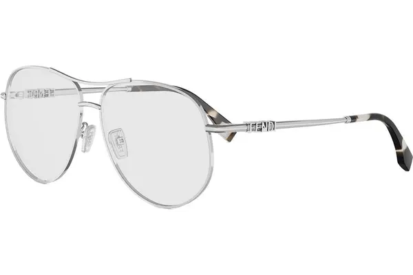 FENDI Fendigraphy Silver Pilot Eyeglasses