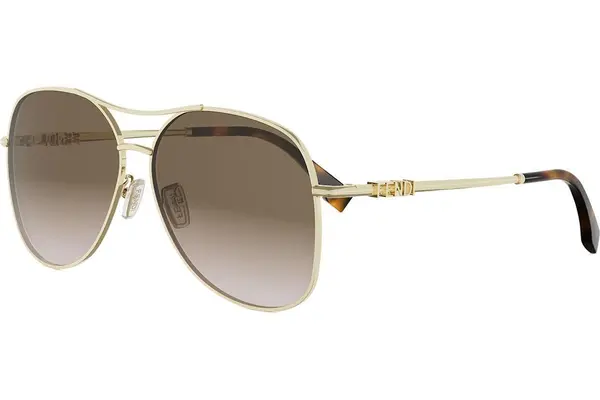 FENDI Fendigraphy Yellow Pilot Sunglasses