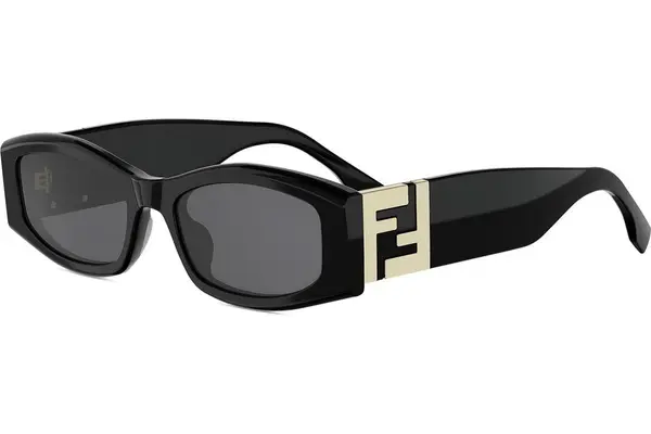 FENDI Forever Black Rectangular Sunglasses