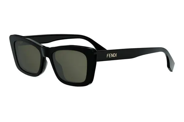 FENDI Lettering Black Cat Eye Sunglasses
