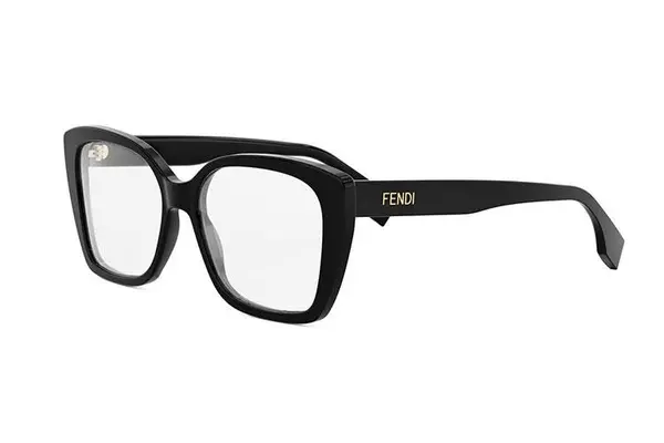 FENDI Lettering Black Square Eyeglasses