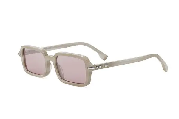 FENDI Selleria Brown Rectangular Sunglasses