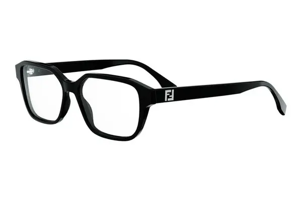 FENDI Squared Black Rectangular Eyeglasses
