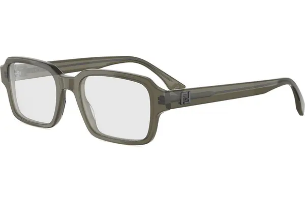 FENDI Squared Brown Rectangular Eyeglasses