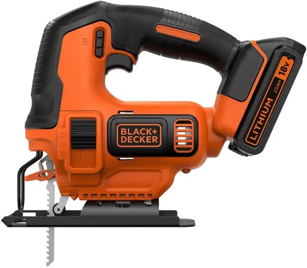 Ferăstrău vertical fără fir Black & Decker - BDCJS18, 18 V, 19 mm, cu baterie și încărcător