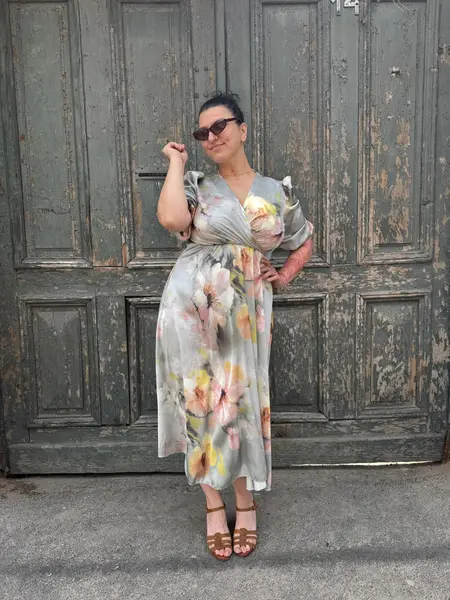 Fervente Rochie cu print Georgiana - 46 EU