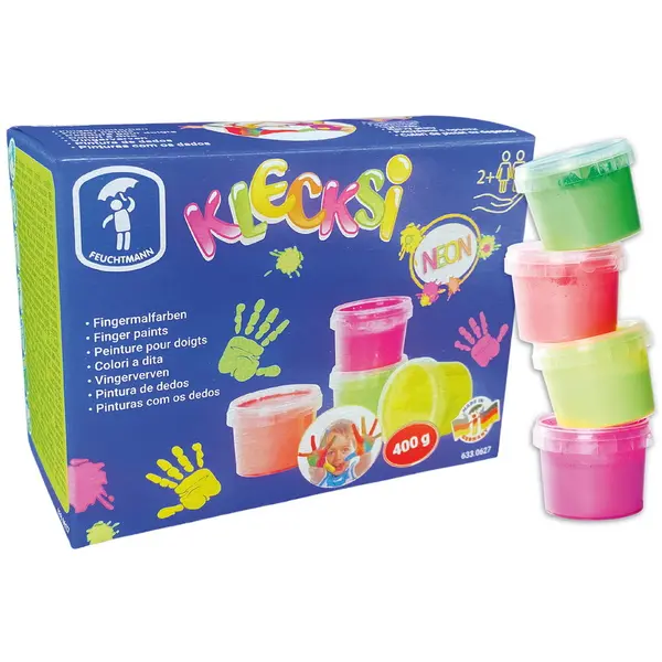 FEUCHTMANN Vopsea pentru pictura cu degetele - 4 culori neon