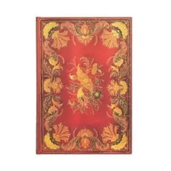 FIAMMETTA, MIDI UNLINED JOURNAL. Hardcover, 120 gsm, ribbon marker, memento pouch, elastic closure, book edge printing/***