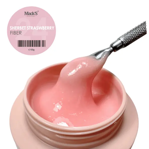 Fiber Sherbet Straswberry 24 /50g Macks - FB-SHRY23-50
