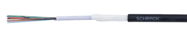 Fibra optica 12 fibre, Singlemode, diametru 5.80mm, manta LSOH, protectie rozatoare, 100m, Schrack HSFAIBH129X100