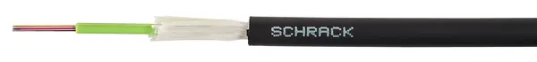 Fibra optica 4 fire, 3500N, 100m, LSZH, negru, 8 mm, protectie rozatoare, Schrack HSHAIBH044X100