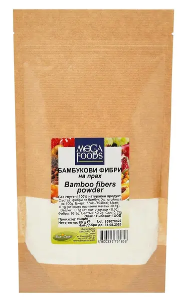 Fibre de bambus, fără gluten, 80 g, Biosviat