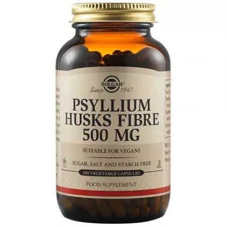 Fibre din tarate de Psyllium 500 mg, 200 capsule, Solgar