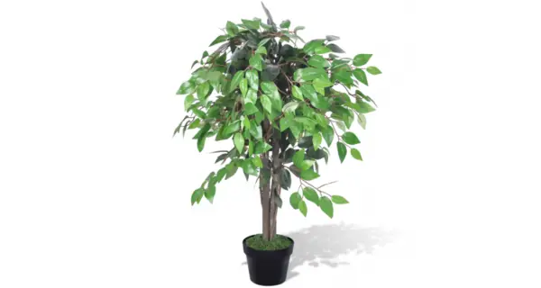Ficus artificial cu aspect natural si ghiveci, 90 cm