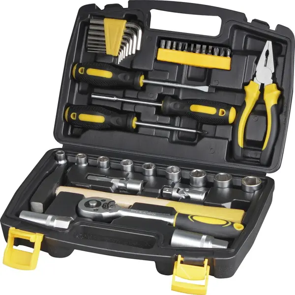Fieldmann Trusa de scule Fieldmann FDG 5007-39R, 39 piese, Negru-Galben