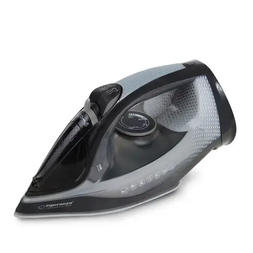 Fier de calcat cu abur Esperanza EHI011, 2600 W, Talpa Ceramica, Rezervor 0.3 l (Gri/Negru)