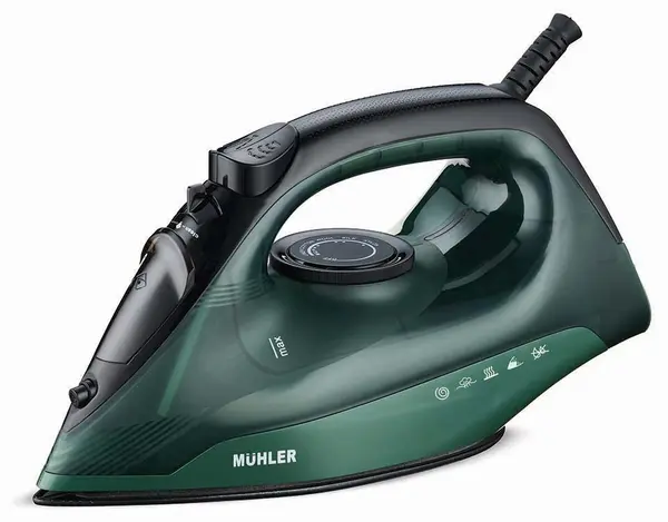 Fier de călcat cu abur Muhler – SI-2520C, 2400 W, 350 ml, talpă ceramică, verde
