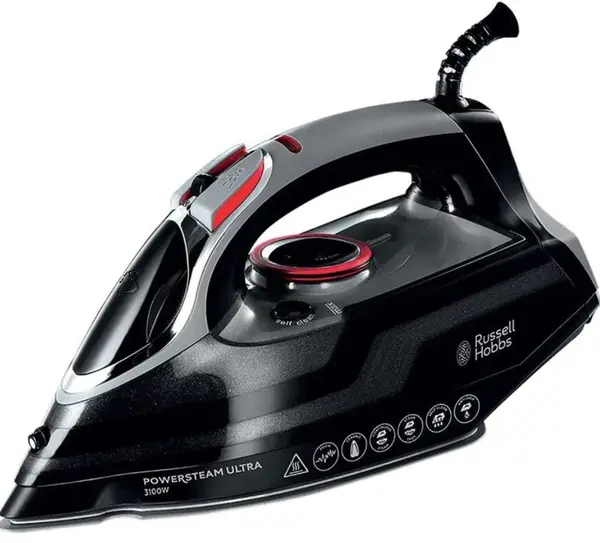 Fier de călcat Russell Hobbs - Power Steam Ultra, 3100W, 210 g/min, negru