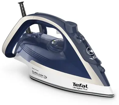 Fier de călcat Tefal - Ultragliss Plus FV6812E0, 2800W, 50 g/min, albastru/alb