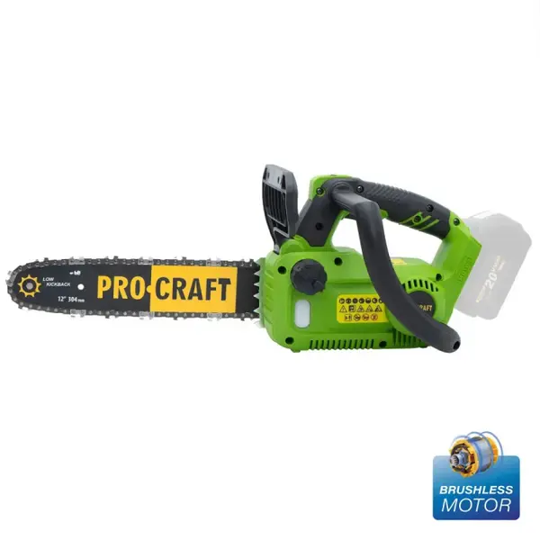 Fierastrau cu lant si acumulator PROCRAFT PKA42Li Brushless,20V 2Ah, NU VINE INSOTIT DE ACUMULATOR INCARCATOR