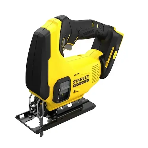 Fierastrau pendular pe acumulator Stanley FatMax SFMCS600B, 18V V20, viteza variabila 0-2500 curse, 2 viteze, adancime taiere 55 mm, sistem de schimbare a lamei fara scule, maner cauciucat confortabil, nu include acumulatori/incarcator