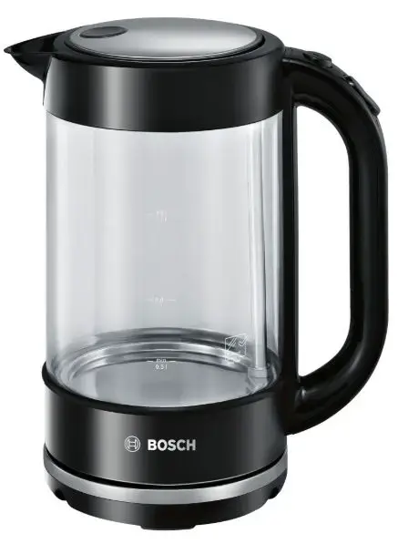 Fierbator apa Bosch TWK70B03, 2400 W, 1.7 l, cana sticla (Negru/Inox)