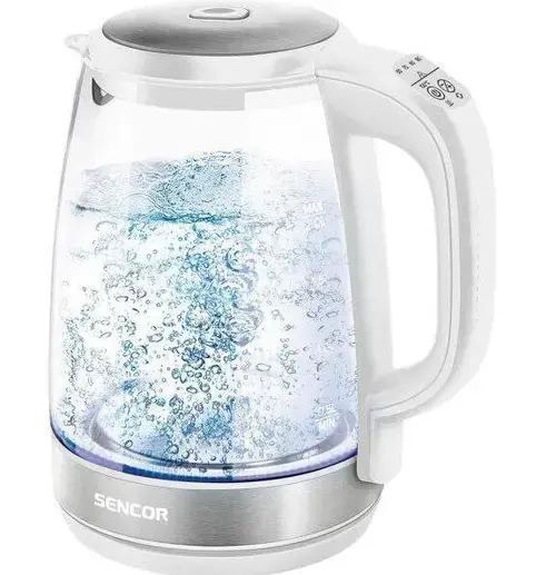 Fierbator apa din sticla Sencor SWK 2190WH, 2 L, 2200 W, Rotativ 360 ° (Alb)