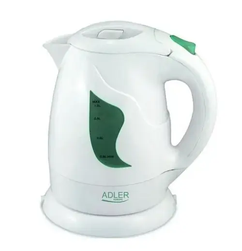 Fierbator de apa Adler AD 08 BIALY, 1 L, 850 W (Alb/Verde)