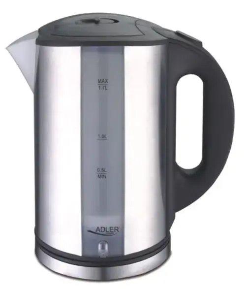 Fierbator de apa Adler AD 1216, 2000 W, 1.7 L (Negru/Argintiu)