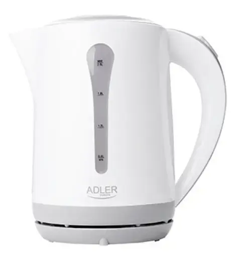 Fierbator de apa Adler AD 1244, 2000 W, 2.5 L (Alb/Gri)