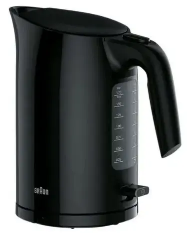 Fierbator de apa Braun WK3000BK, 2200 W, 1.7 l, baza 360° (Negru)