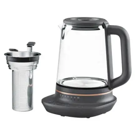 Fierbator de apa Electrolux Explore 7 E7GK1-8BP, 2400 W, 1.7 L, Set infuzor ceai inclus (Negru/Transparent)