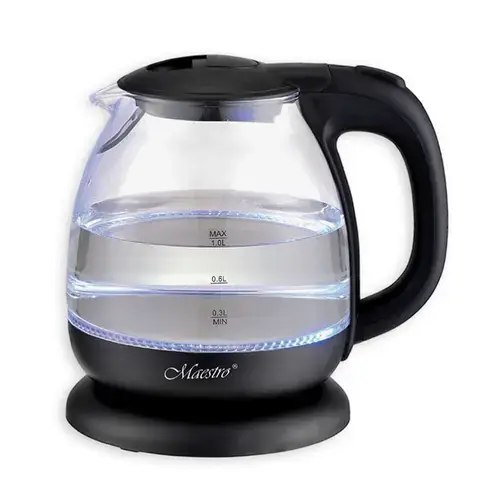 Fierbator de apa Feel-Maestro MR-055 BLACK, 1 L, 1100 W (Negru/Transparent)