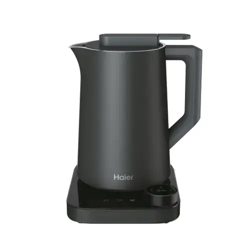 Fierbator de apa HAIER I-Master Series 7 HKE7W 011, 1.3 l, 2200 W, Temperatura ajustabila 37-100 C, Conectare hOn, Display LCD, Filtru anti-calcar (Negru)