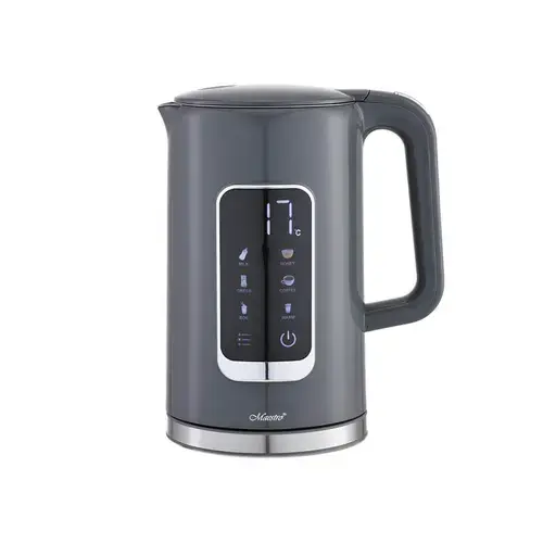 Fierbator de apa Maestro MR-024-GREY, 1.7 l, 2200 W, Afisaj tactil, Ajustare temperatura (Gri)