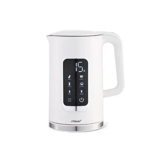 Fierbator de apa Maestro MR-024-WHITE, 1.7 l, 2200 W, Afisaj tactil, Ajustare temperatura (Alb)