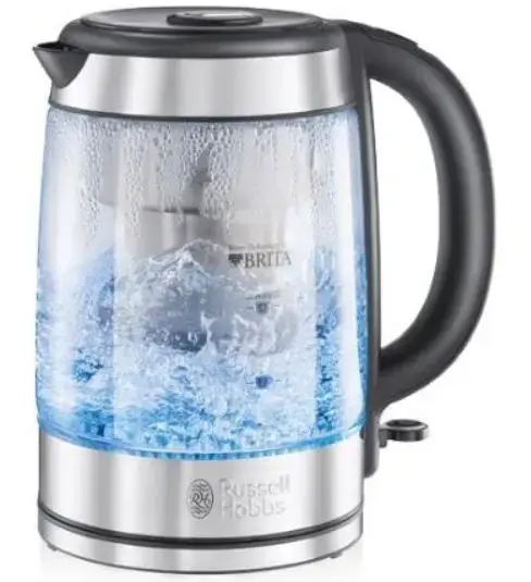Fierbator de apa Russell Hobbs Clarity, 1.5 L, 2200 W (Negru/Transparent)