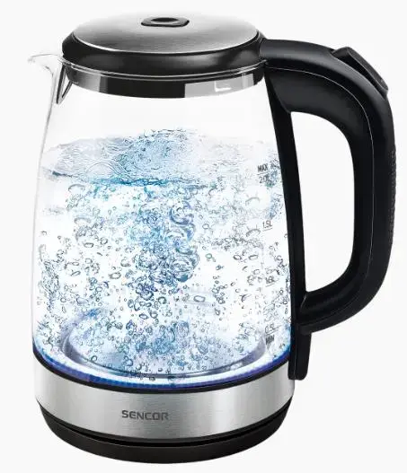 Fierbator de apa Sencor SWK 2080BK. 2l, 2200W (Negru-Transparent)