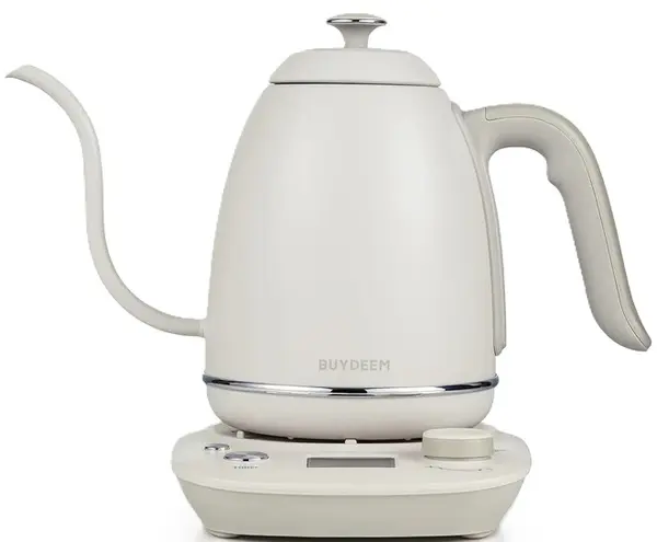 Fierbător electric BUYDEEM - Gooseneck Coffee Kettle K821, 1000 W, 0.8 l, Oat White
