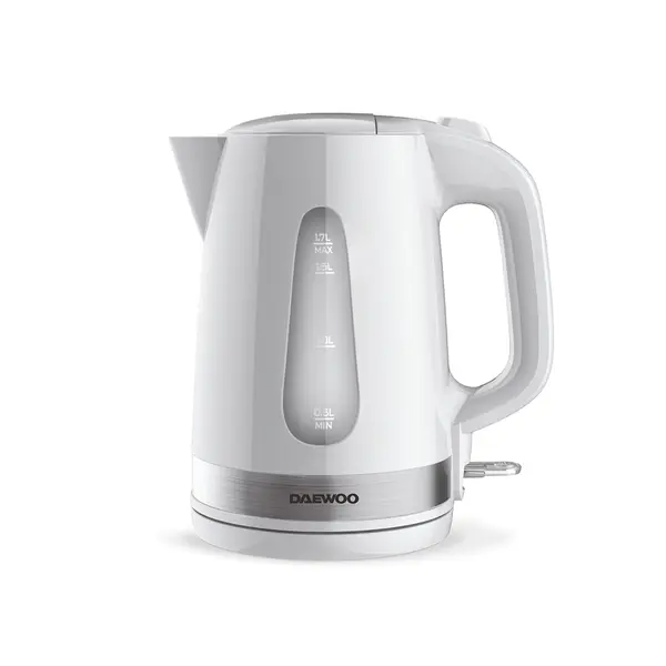 Fierbator electric Daewoo DKE220W, 2200 W, 1.7 L, indicator luminos, oprire automata, Alb