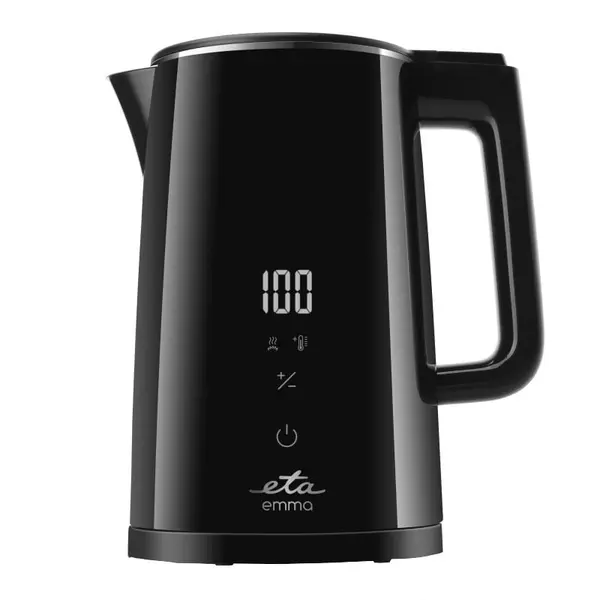 Fierbator electric ETA Emma 5595 90000, 2200 W, 1.5 L, pereti dubli, 40 - 100 ° C, afisaj LED, otel inoxidabil, negru